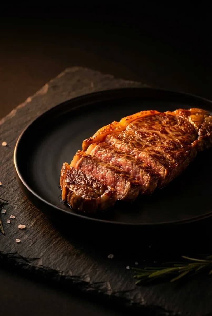 Wagyu beef steak sear