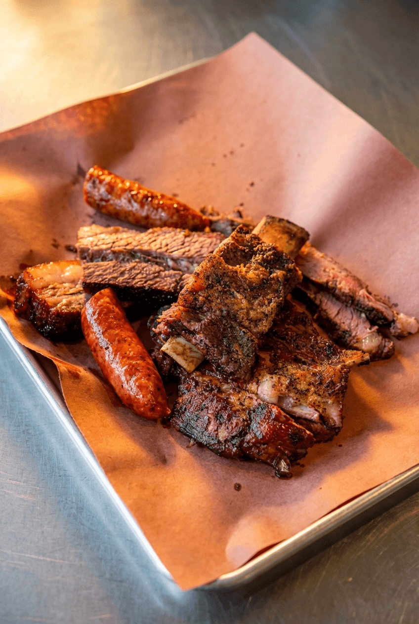 Mixed BBQ meat plate